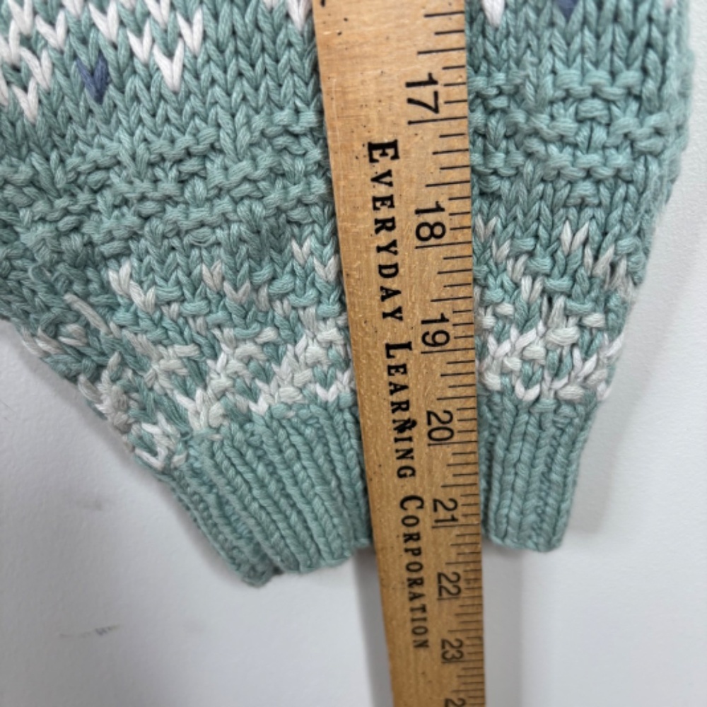 Vintage LL Bean Sweater Geometric Cottage Boho Retro Grandma Coastal Cotton - Picture 8 of 9
